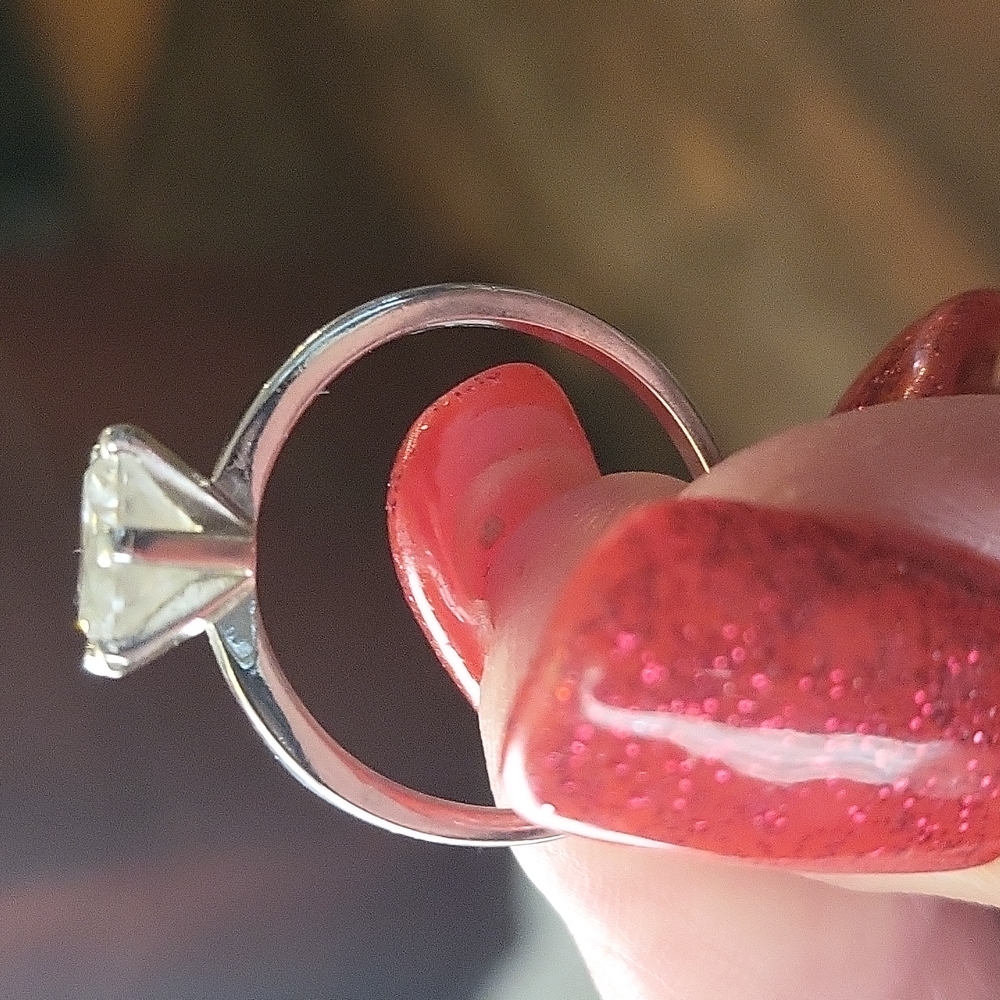 Simulated Solitaire Diamond Ring - image 3